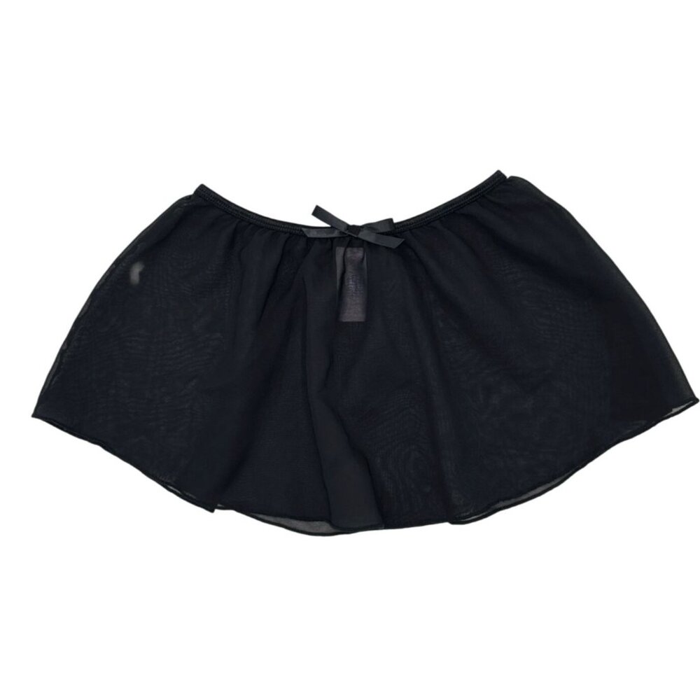 Girls' Dance Activewear Skirt - More Than Magic Size M 6/6X Black Elastic Waist